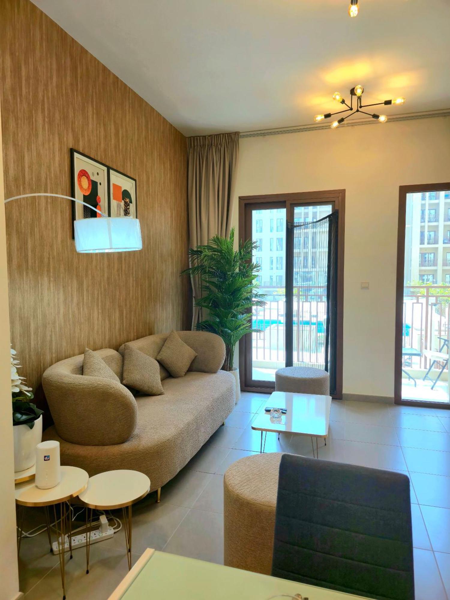 Apartemen Bareez Bliss Retreat Elegant 2br With Balcony, Pool & Park View Dubai