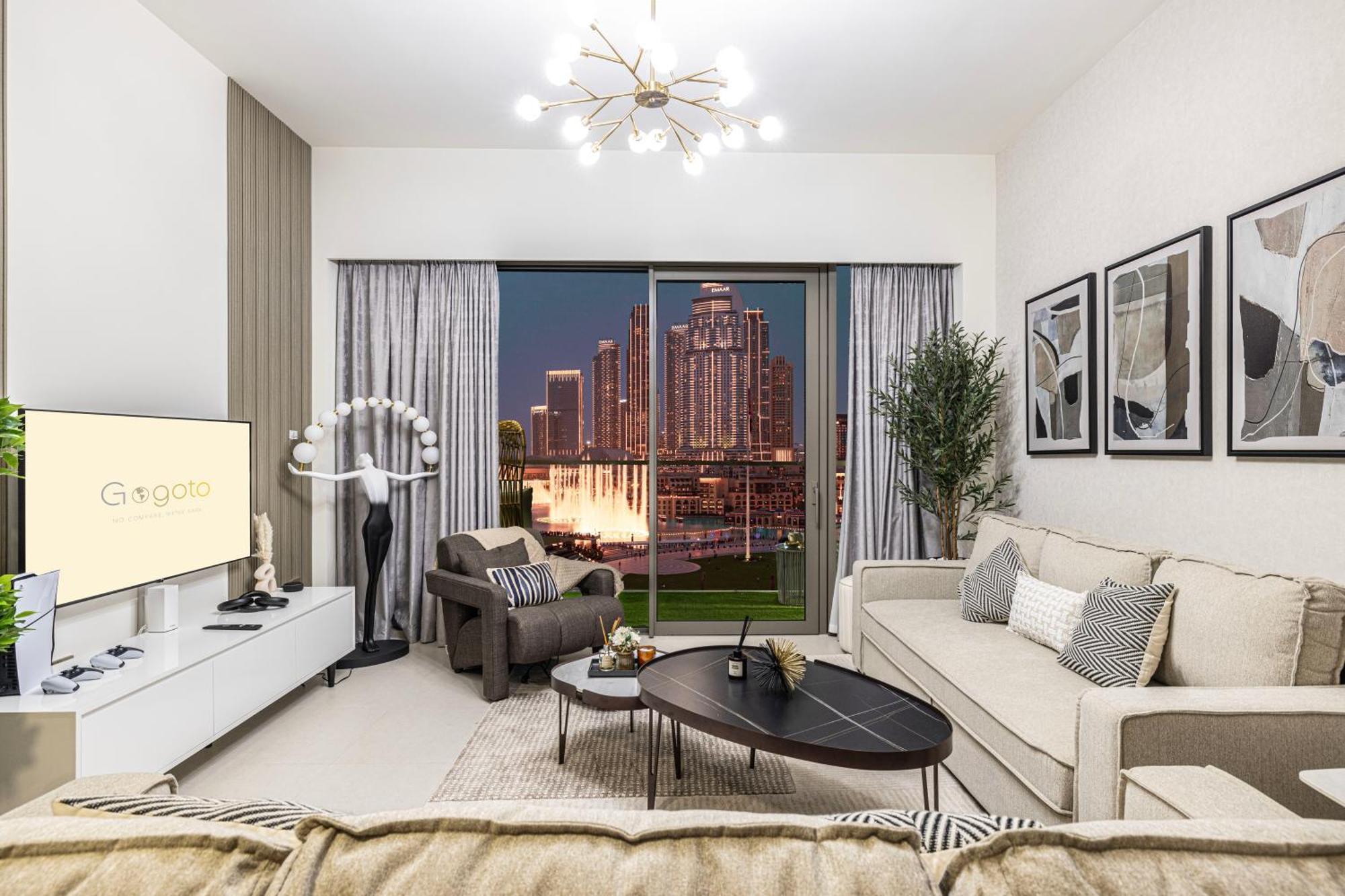 Appartement Gogoto Luxury Burj Khalifa View 5 Min Dubai Mall *
