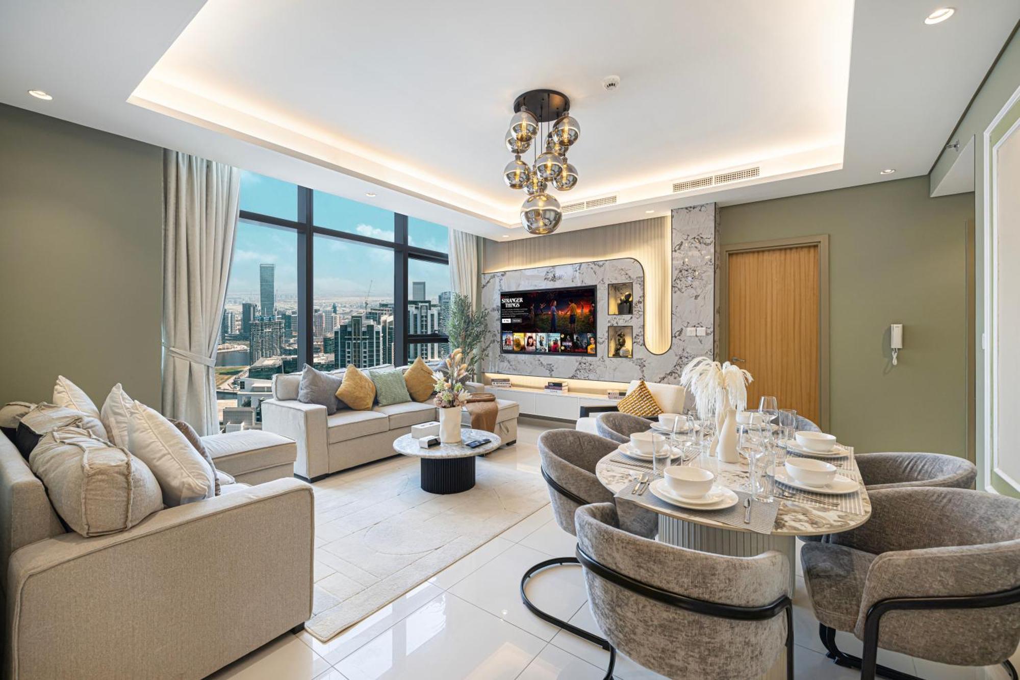 Apartament Scenic Infinity Pool With Burj Khalifa Views Dubai