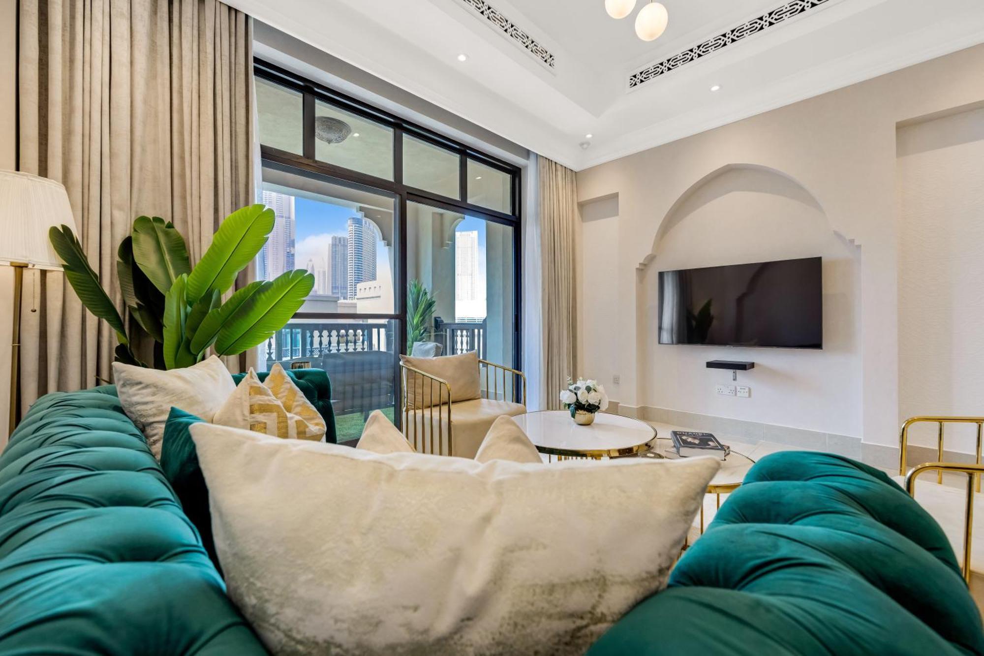 Apartment Durrani Homes - Luxe Living At Souk Al Bahar With Burj Khalifa And Partial Fountain View *