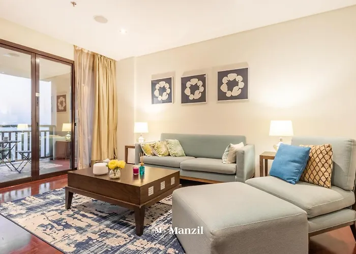 Manzil - 1Br In Anantara The Palm With Private Beach & Burj View, Palm Jumeirah