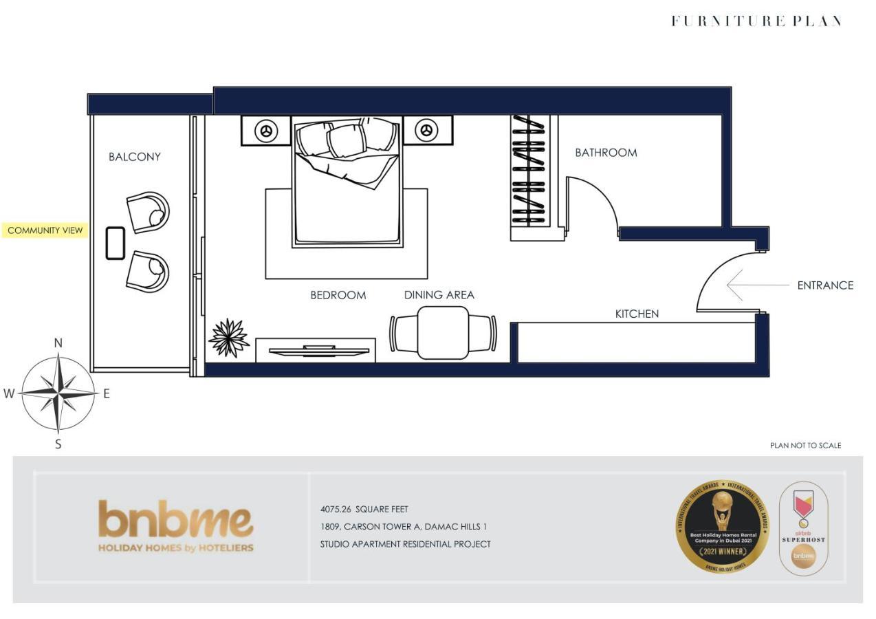 Elegant Studio At Damac Hills With Trump Golf Course - 1809 Apartamento Dubai