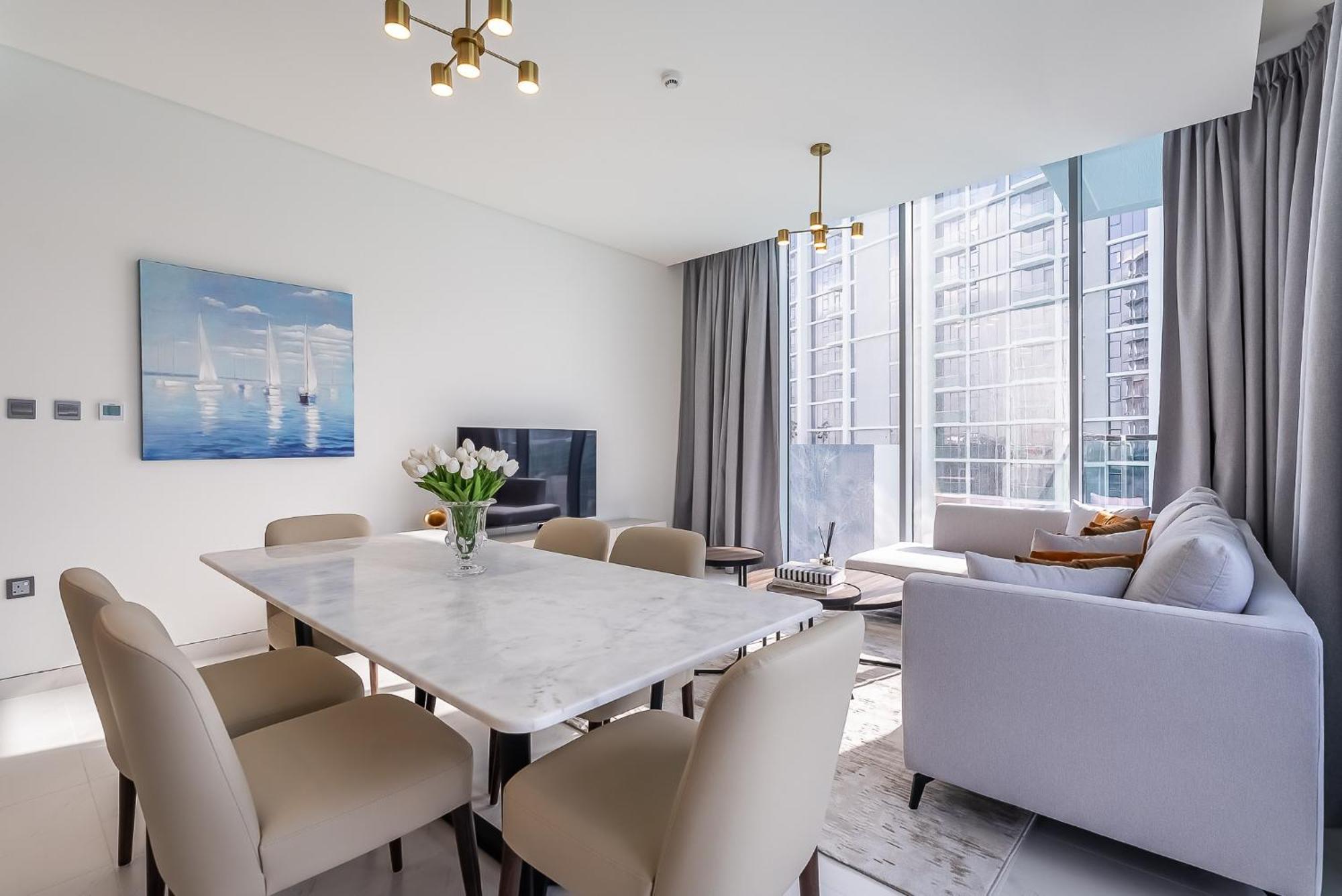3bdr With Maid I District One I Lagoons View Appartement