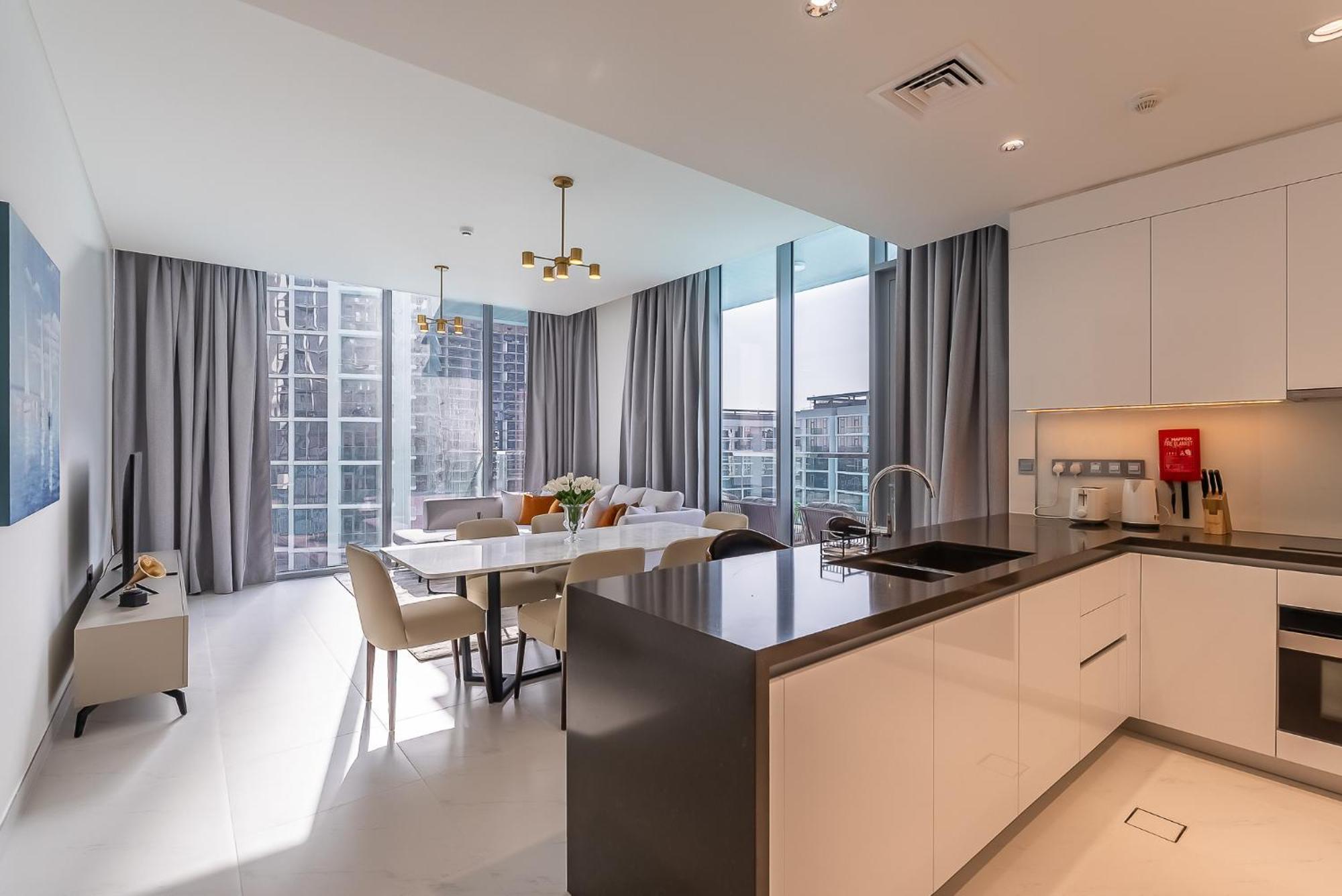Appartement 3bdr With Maid I District One I Lagoons View Dubaï