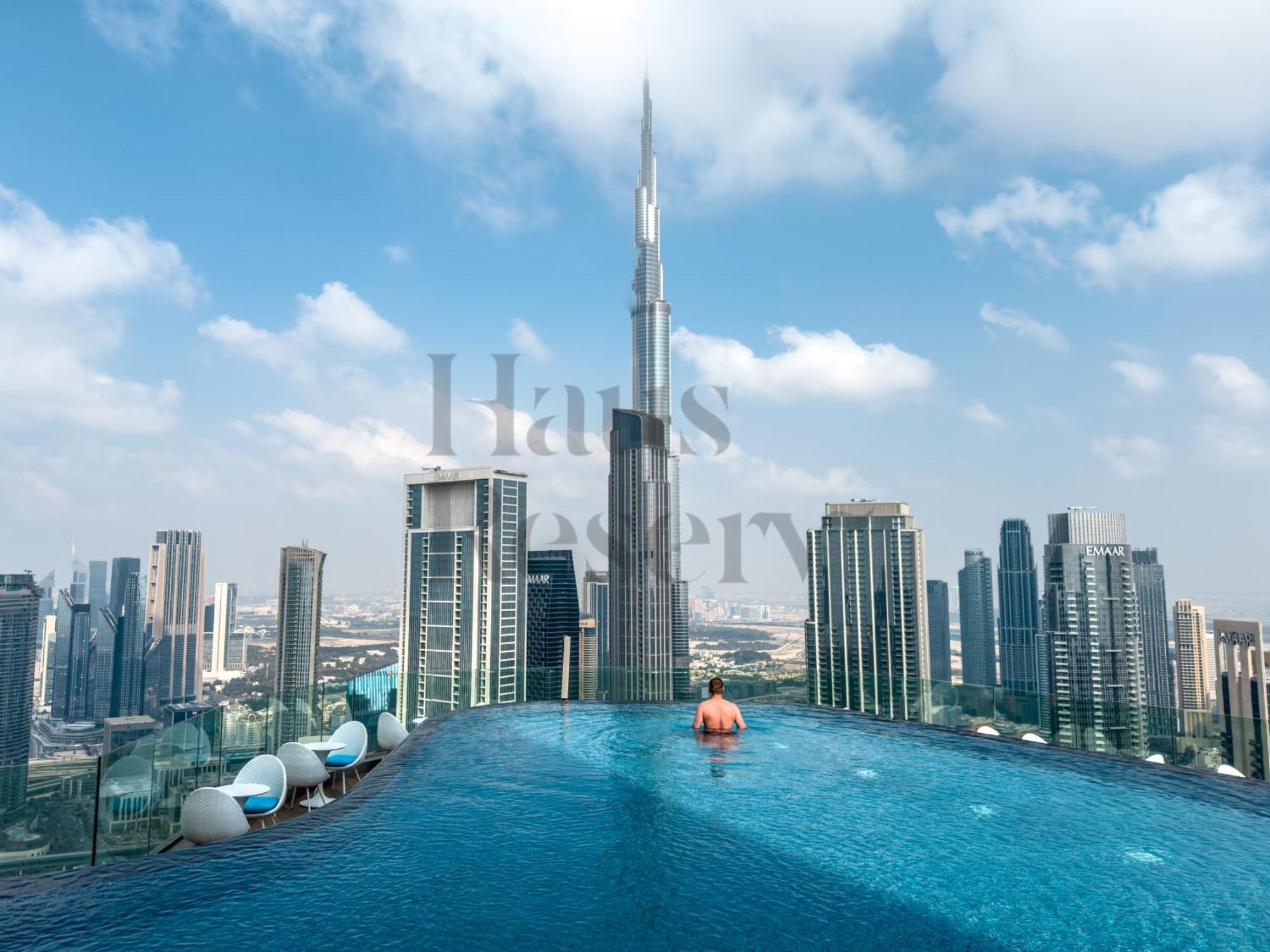 Hausreserv At Paramount Midtown - Infinity Pool With Burj Khalifa View - Luxury Dubái