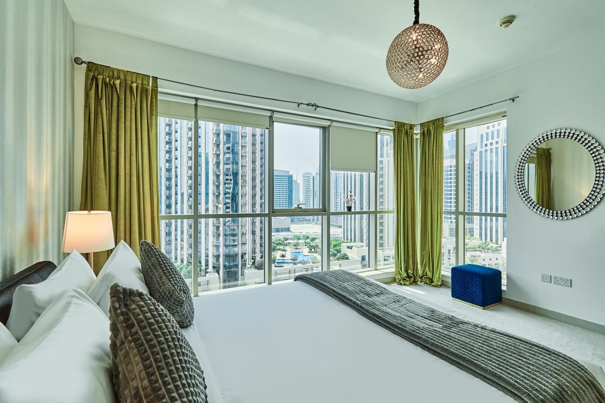 Shukran Homes Cozy 1br With Burj & Fountain Partial View Apartament