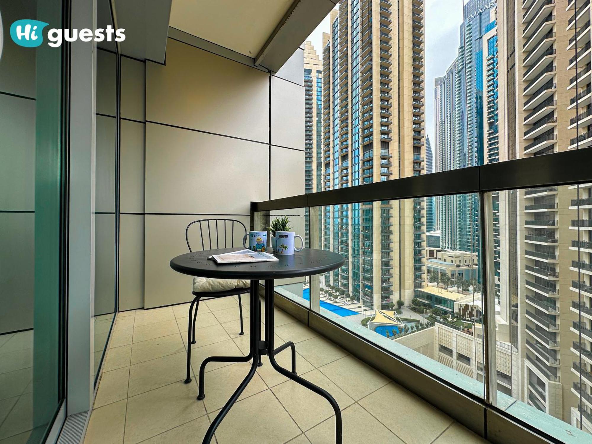 Apartament Higuests - Royal 2br With Balcony Near Burj Khalifa Dubai