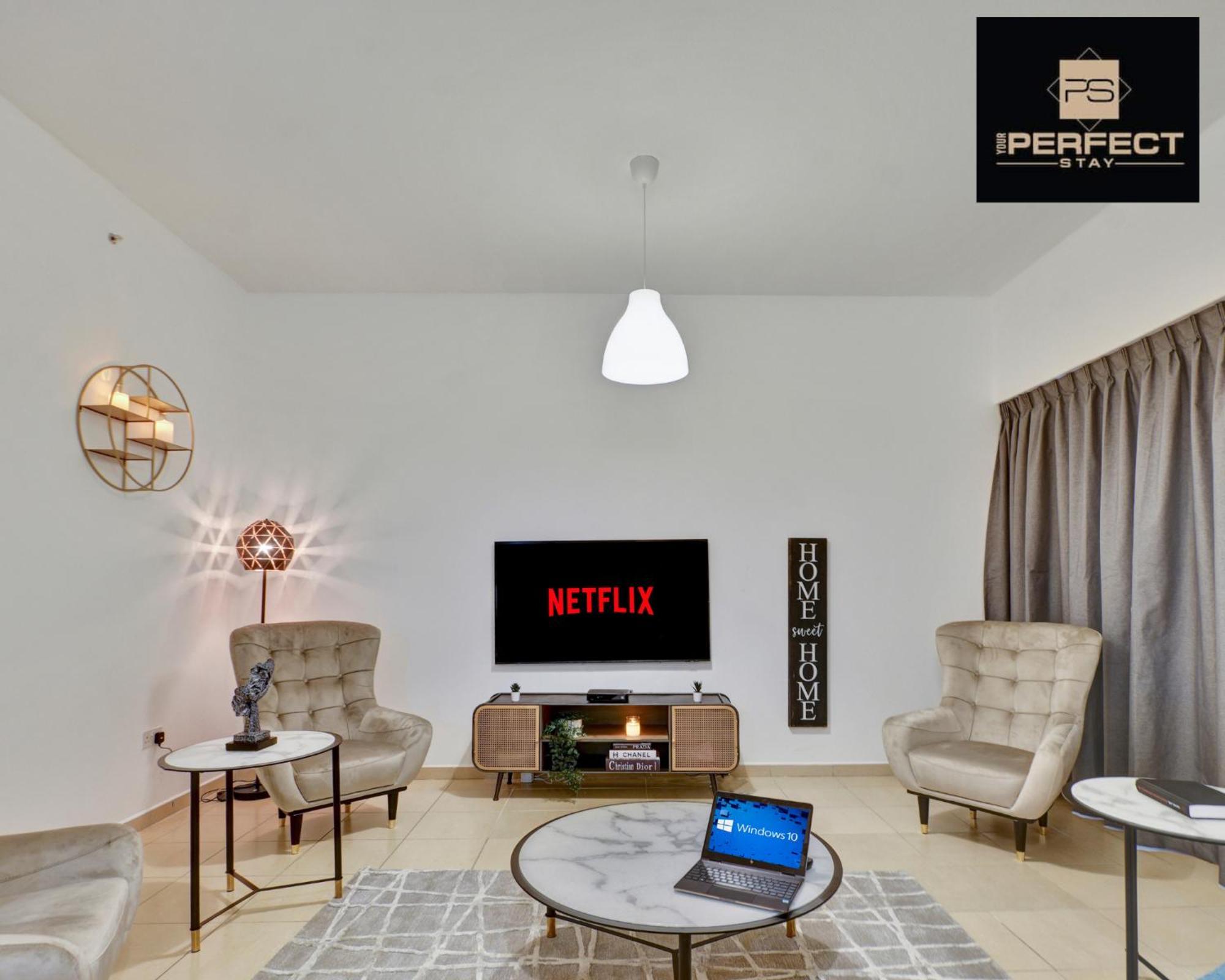 Jumeirah Beach By Your Perfect Short Lets With Marina Views Large Balcony, Gym And Swimming Pool Apartamento