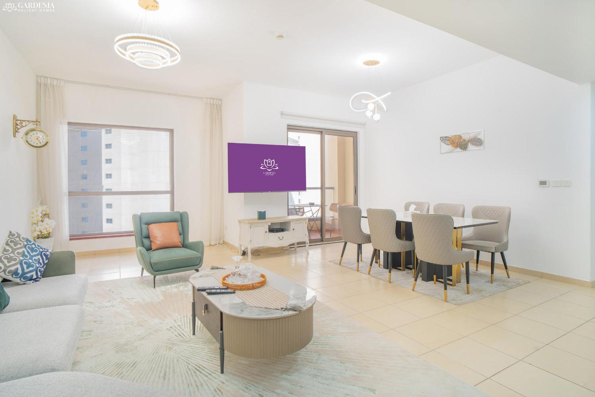 Jbr The Walk - Shams 2, Spacious Accommodate 7 Adults With 5m Walk To The By Gardenia