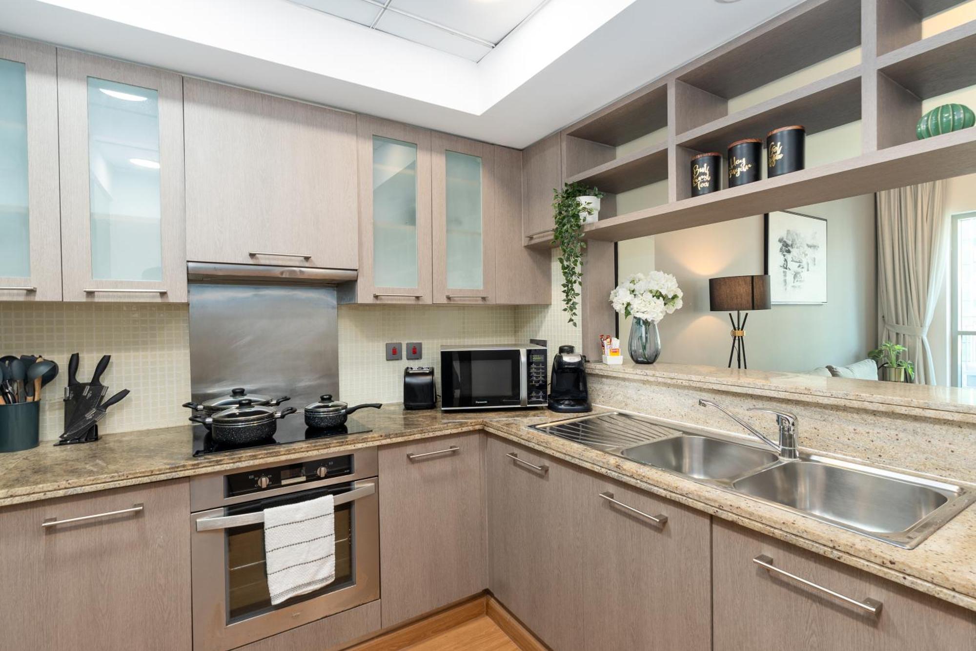 Apartamento White Sage - Fountain View Stylish With Spacious Terrace Dubái