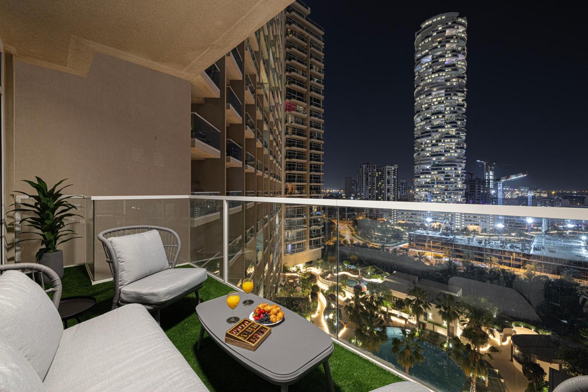 Lägenhet Smartstay At Zaya Hameni - Modern Luxury - Unique In Jvc Dubai