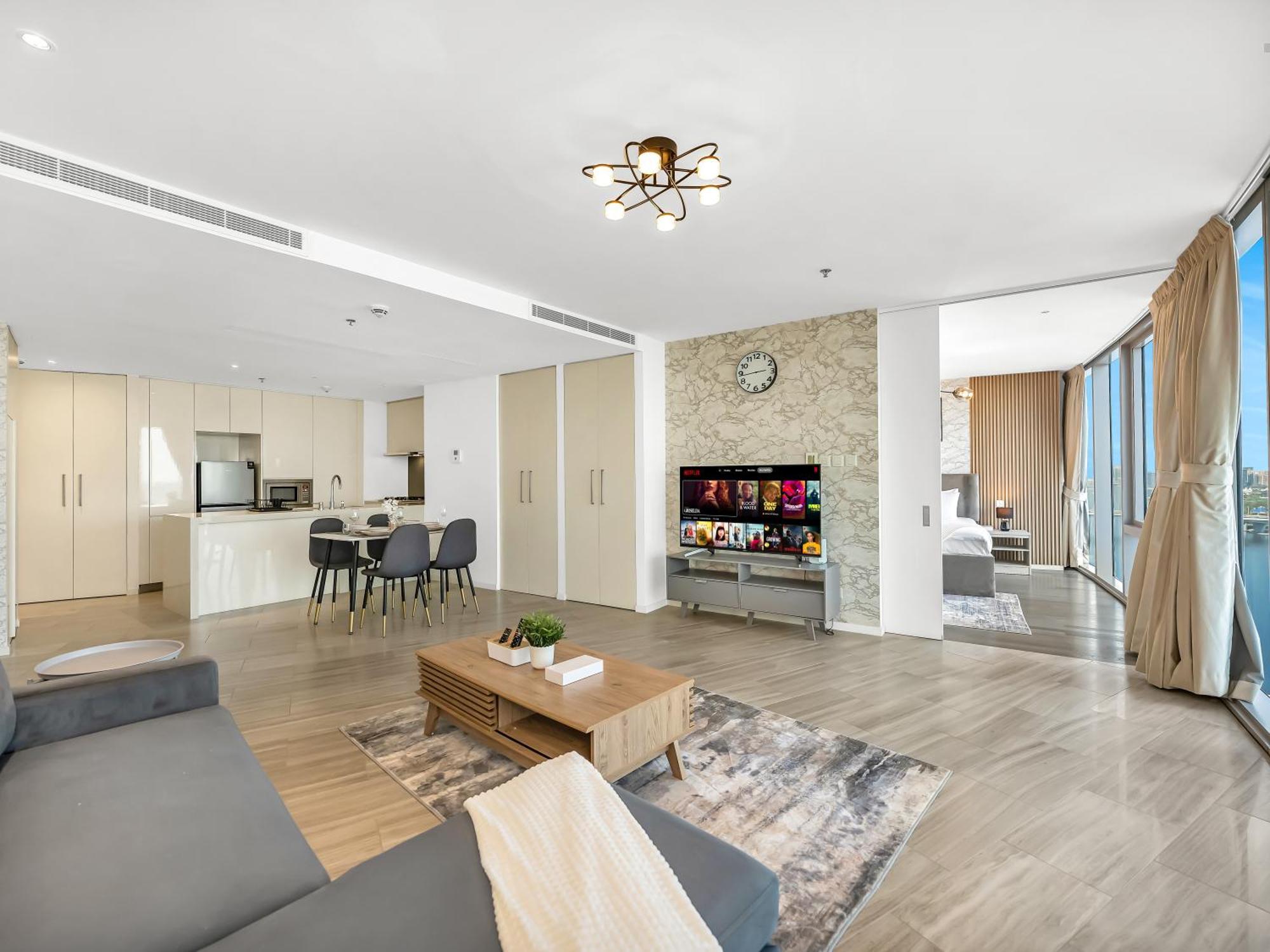 Appartement Luxurious 1bhk In D1 Tower With Stunning Creek Views, Close To Airport & Downtown *