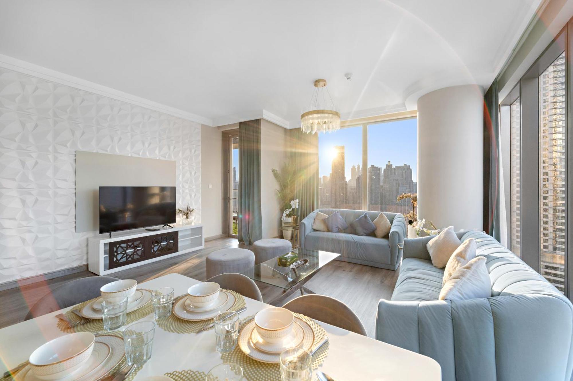 Apartamento First Class 2br With Full Burj Khalifa And Fountain View Dubái