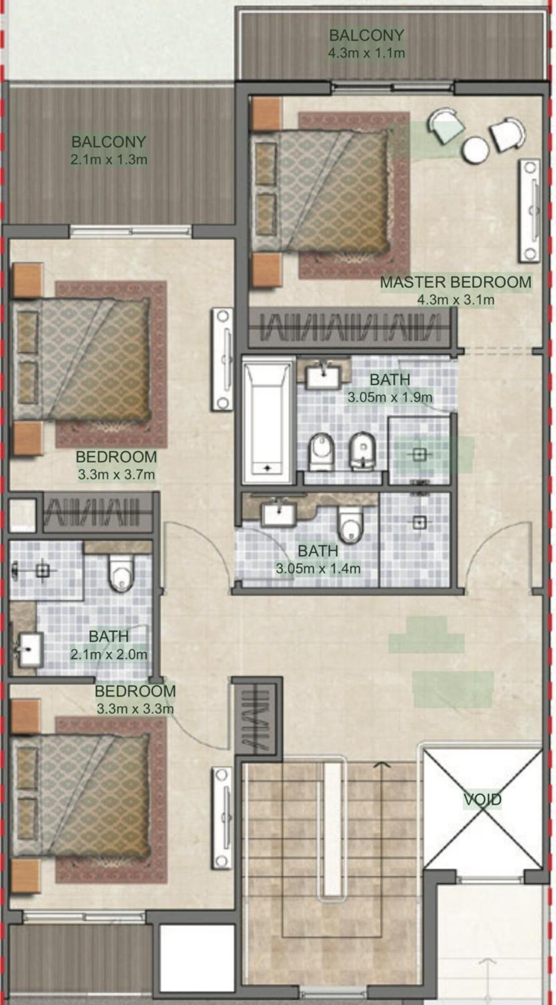 Serene & Spacious 3br En-suite With Assistant's - Walk To Mall & Restaurants Dubaï