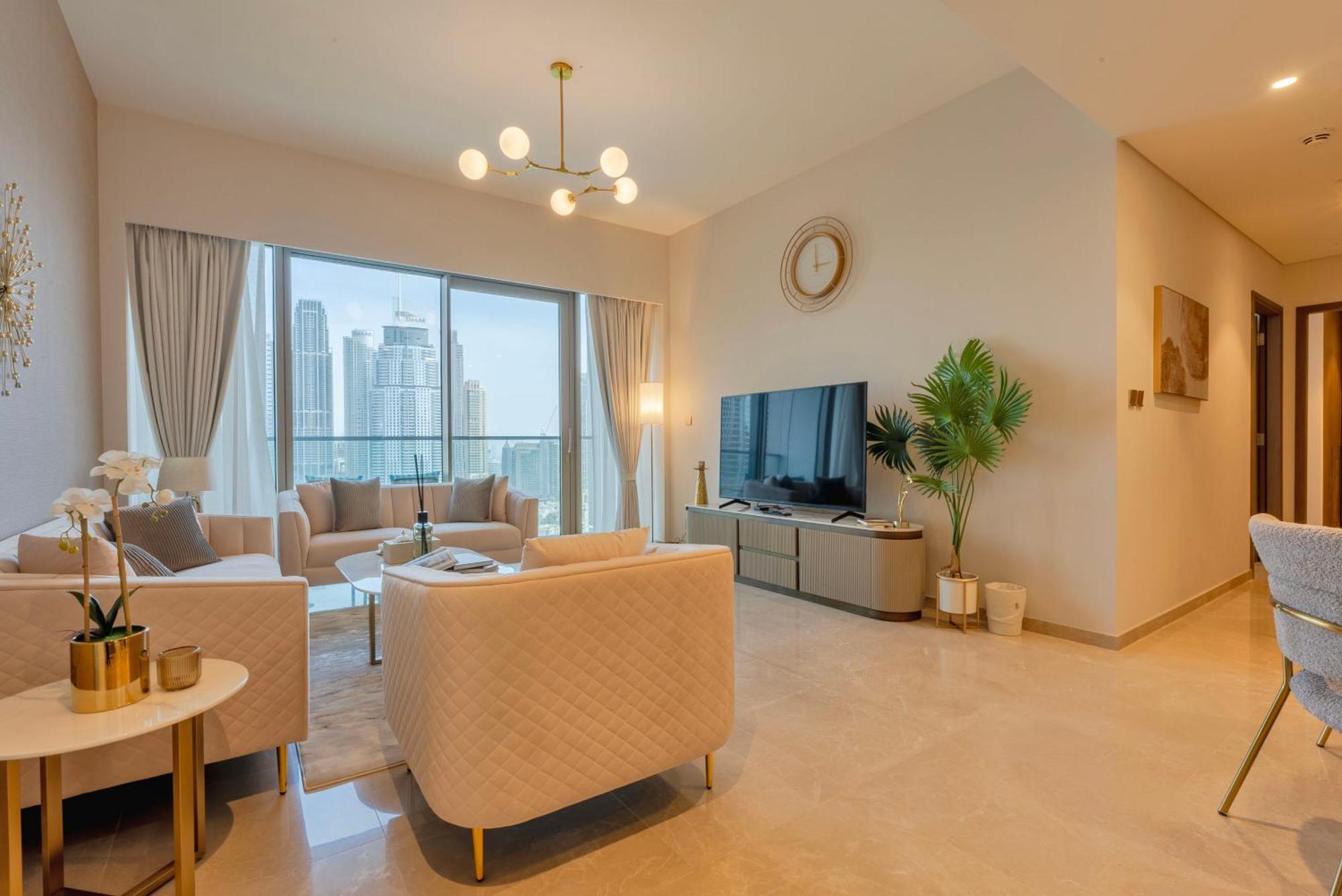 Downtown Luxury - Full Burj Khalifa & Fountain Views - 5 Minutes Walk To Mall Apartamento *
