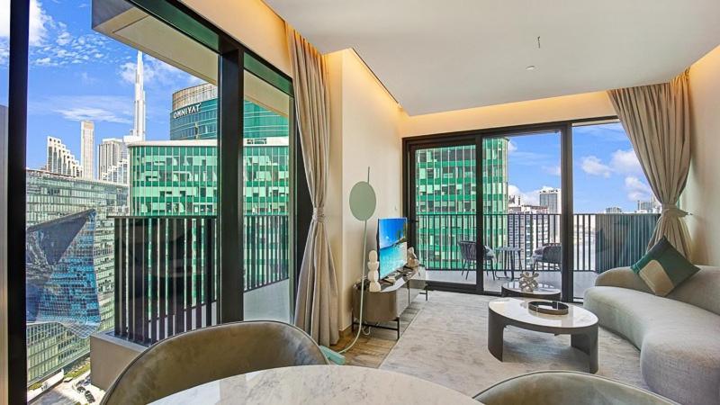 High Floor With Partial Burj Khalifa View Appartement Dubaï